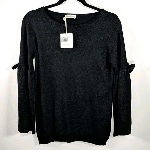 NWT Girocollo Lurex Fiocchi Cashmere Co. Lana top - Picture 9 of 9